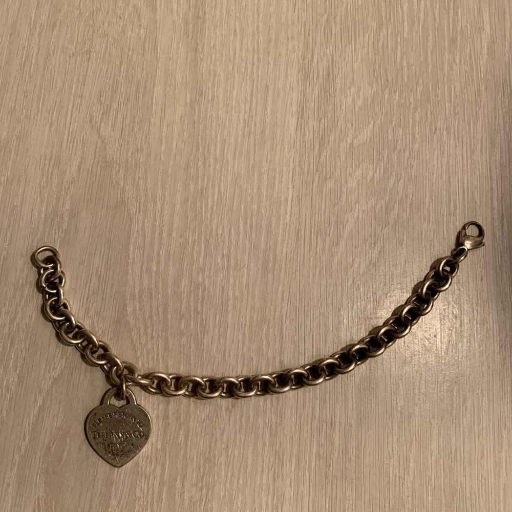 Return to Tiffany Silver Heart Charm Bracelet